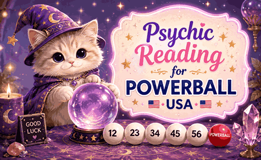 Psychic reading for USA Powerball with spiritual lottery guidance, lucky numbers, jackpot predictions, and winning energy insights